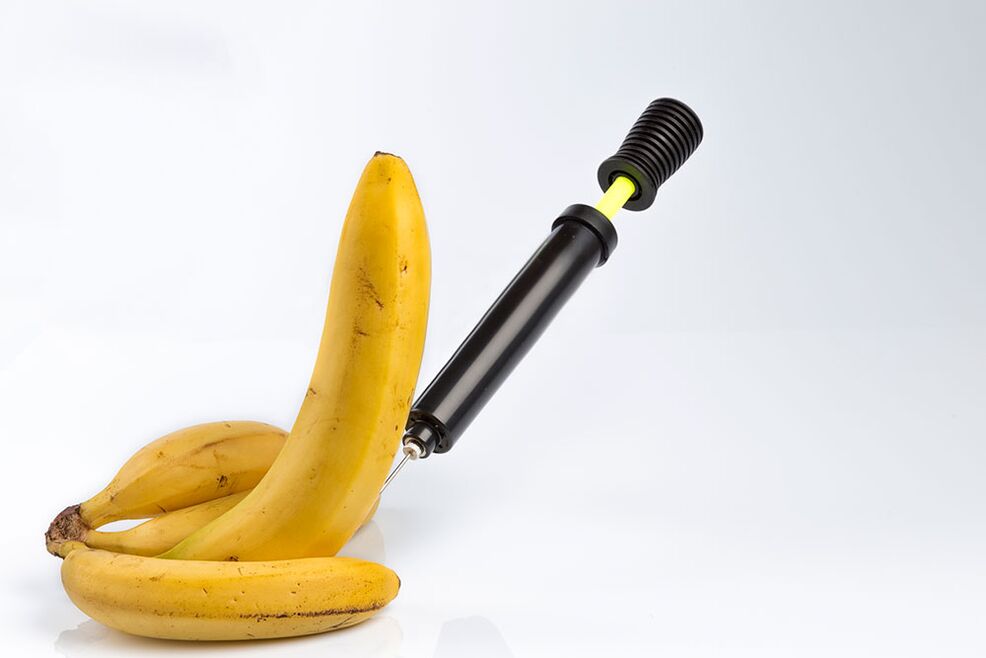 injecția cu banane simulează injecția de mărire a penisului